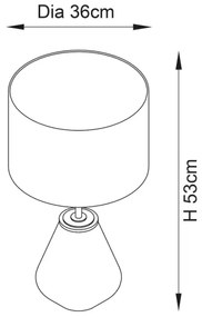 Endon 93059 - Stolná lampa ALYSSIA 1xE27/10W/230V zlatá/modrá