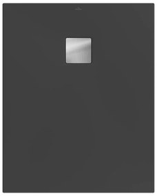 VILLEROY &amp; BOCH Planeo obdĺžniková sprchová vanička akrylátová, s technológiou RockLite, štandardný model, protišmyk (B), 1000 x 800 x 40 mm, Anthracite, UDA1080PLA2V-1S