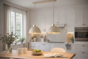 BRILAGI - Závesný luster na lanku MOON 2xE27/60W/230V béžová/zlatá