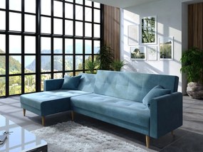 ROHOVÁ SEDAČKA NESTOR PRAVÁ - ĽAVÁ ZAMATOVÁ LÁTKA