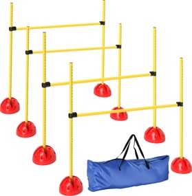PawHut Agility Set pre psov – 4-dielne vybavenie na tréning psov s nastaviteľnými prekážkami a slášacou taškou | Aosom