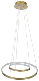 Candellux Zlaté závesné LED svietidlo Lune okrúhly 50cm 40W 32-76281