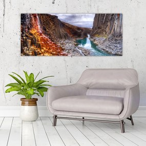 Obraz - kaňon Studlagil (120x50 cm)