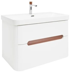 Kúpeľňová skrinka s umývadlom a batériou SAT Fusion 77,5x53x45 cm biela matná SATFUSION280WUBA, 1 ks