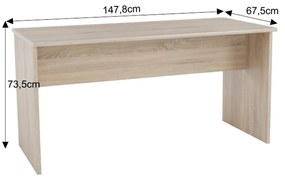 Kancelársky stôl (obojstranný) Hansa 2 NEW 08 JH112 (dub sonoma). Vlastná spoľahlivá doprava až k Vám domov. 1028696