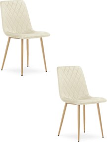 Set 2 kresiel TURIN - béžový zamat