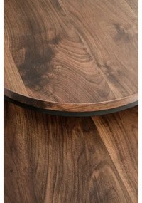 SADA 2x Konferenčný stolík OREO pr. 43/53 cm čierna/orech