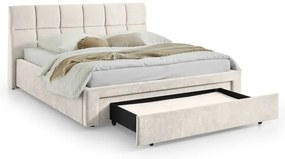 Béžová čalúnená dvojlôžková posteľ bez roštu 180x200 cm Canyon – Meise Möbel
