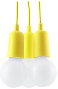 Luster na lanku DIEGO 3xE27/60W/230V žltá