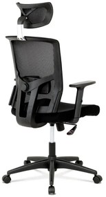 Kancelárska stolička s podhlavníkom čierna