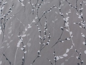 XPOSE® Bavlnené obliečky BAHNIATKA na dve postele - sivé