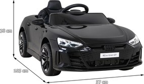 Ramiz Elektrické autíčko Audi RS E-Tron GT pre deti čierne + diaľkové ovládanie + pohon 4x4 + rádio MP3 + LED + EVA