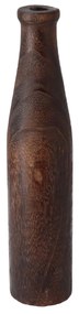 Hogewoning Drevená úzka váza tmavá 32 cm