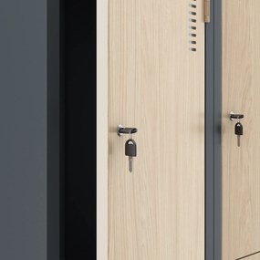Šatníková skriňa typu L antracitová / dub sonoma: Eco Design JULIA, 800 x 1850 x 450 mm