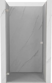 Mexen, Mexen Lunar-B Otočné ľavé sprchové dvere 80 cm, transparentné, brúsený nikel - 832-080-000-97-00-L
