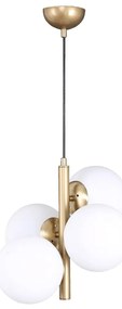 Biele/v zlatej farbe závesné svietidlo so skleneným tienidlom ø 15 cm Forte – Squid Lighting