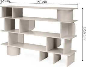 Nízká knihovna Rangali 160 cm kašmír