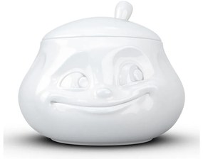 Biela usmievavá cukornička z porcelánu 58products