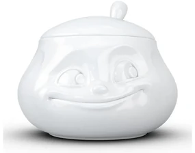 Biela usmievavá cukornička z porcelánu 58products