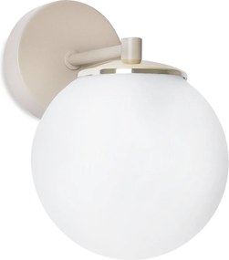 Nástenné svietidlo Florence 1, 1x biele sklenené tienidlo, be/g