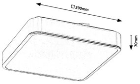 Rabalux - LED RGB Kúpeľňové stmievateľné stropné svietidlo LED/22W/230V IP44 + diaľkový ovládač