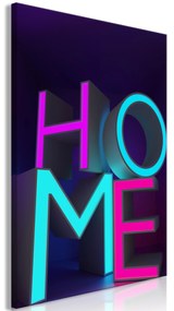 Artgeist Obraz - Home Neon (1 Part) Vertical Veľkosť: 60x90, Verzia: Na talianskom plátne