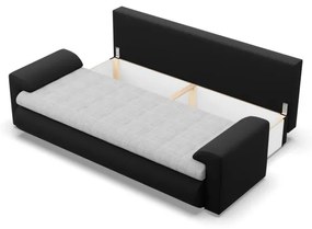 Trojmiestna rozkladacia sedačka FORESTA sivá / čierna