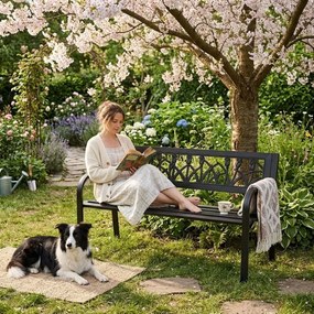 Elegantná záhradná lavička 125 x 53 x 77 cm