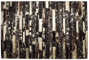 Kožený koberec 160 x 230 cm hnedý ARTVIN Beliani