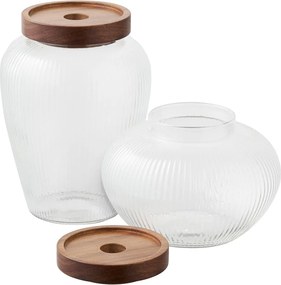 Sklenené dózy v súprave 2 ks Maya – House Nordic