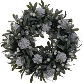 Vianočný veniec Helene s bielymi bobuľami 34 cm