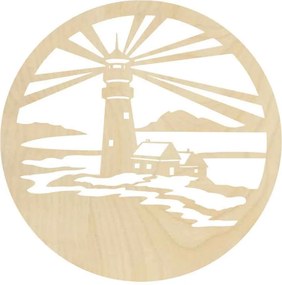 SENTOP | Sentop - Maják moderný obraz na stenu  - drevená dekorácia  I SENTOP PR0396  plywood