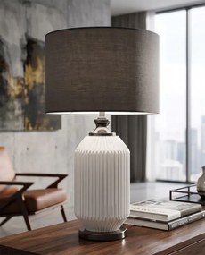 Stolná lampa Brighty 65 cm šedo-biela