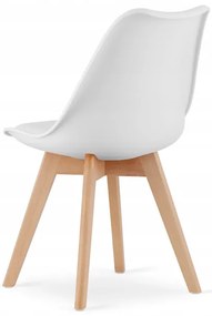 Jedálenský stôl TODI biely 60 cm s dvoma stoličkami MARK biele