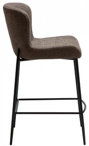 GLAM ČALÚNENÁ BAROVÁ STOLIČKA brown/black