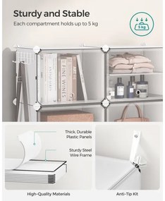 Modulárny regál s priehradkami BOXIFY biela