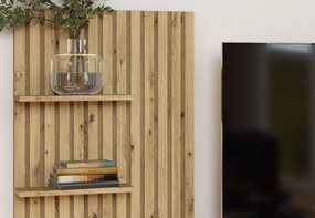 Obývacia stena Gatwick, dub artisan/kašmírová béžová, s osvetlením