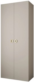 Šatníková skriňa 100 cm Carmela 40-1 (kašmír + zlatá). Akcia -21%. Vlastná spoľahlivá doprava až k Vám domov. 1126504