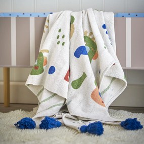 Bloomingville Mini Krémová detská deka z recyklovanej bavlny Sylvie