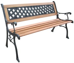 HI vidaXL  Záhradná lavička 126 cm drevo