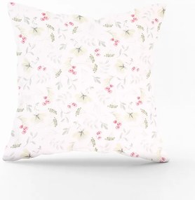 Bavlnená obliečka na vankúš - kvietky Veľkost obliečok: 40 x 40 cm, Zapínanie: Gombíky