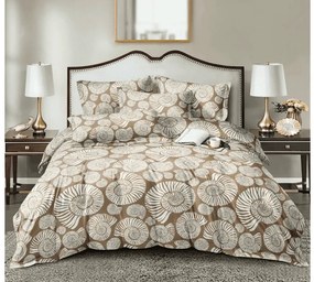 Obliečky z mikrovlákna SNAIL SHELL hnedé Rozmer obliečky: 2 ks 70 x 90 cm | 200 x 220 cm