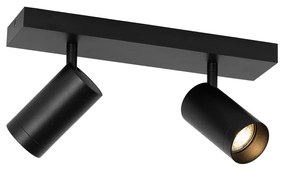 Inteligentný stropný reflektor čierny nastaviteľný 2-svetelný vrátane 2 Wifi GU10 50mm - Jeana Luxe