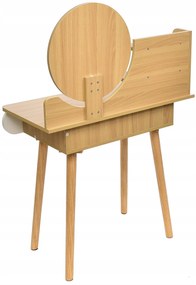 Dekorstudio Jumi Toaletný stolík SCANDI biely+ svetlý buk