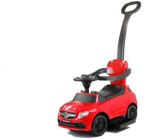 LEAN TOYS Detské odrážadlo Mercedes s rúčkou - červené