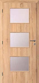 Solodoor Interiérové dvere Etta 6, 80 L, 850× 1 985 mm, fólia, ľavé, dub Mystic, presklené