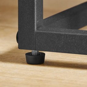 Stojan na kvety so štyrmi policami - dub / čierne nohy