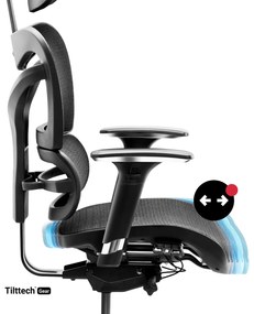 JAN NOWAK Kancelárska ergonomická stolička Kommodus: čierna