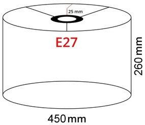 Brilagi - LED stojacia lampa CERIA 1xE27/40W/230V pr. 45 cm béžová/čierna