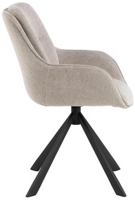 Otočná jídelní křeslo CARRIE pískově béžové